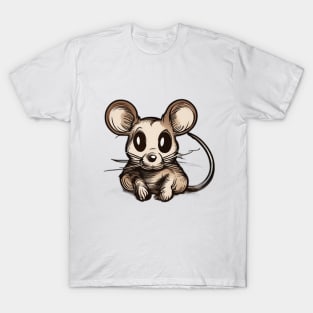 Mouse Brown Shadow Silhouette Anime Style Collection No. 393 T-Shirt